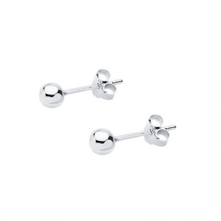 small silver ball earrings