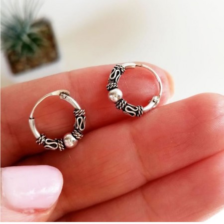 silver bali hoops