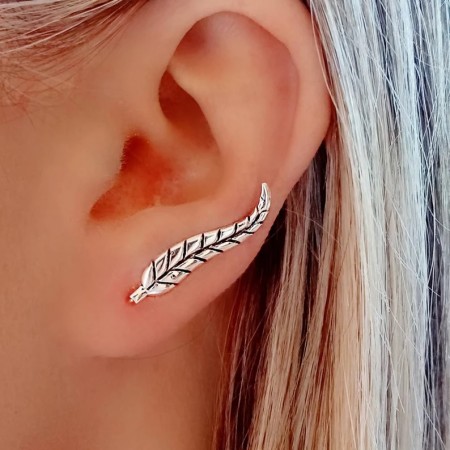 Feather Climbing Earrings