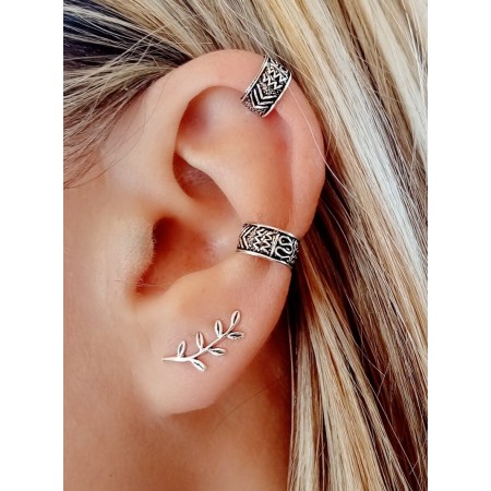 ear cuff plata etnico