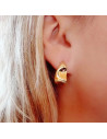 Golden Earrings Woman Trapezoid