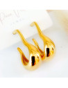 drop shaped earrings gold