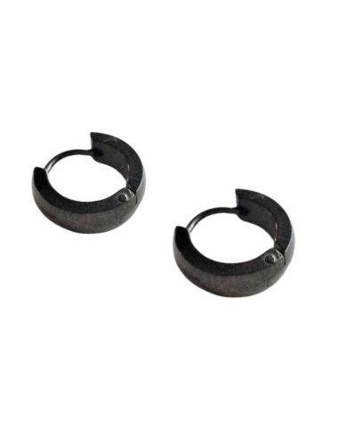 Steel Curved Hoop Earrings