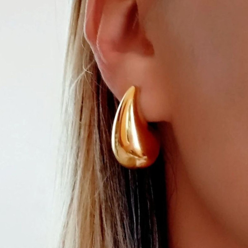 Gold Bottega drop earrings