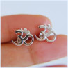 Silver Earrings with Om Symbol