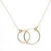 Golden Intertwined Hoops Necklace